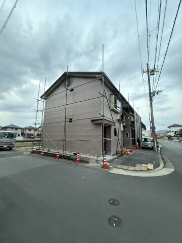 火災被害アパートの解体工事